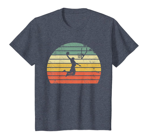 Vintage Retro Basketball Dunk Shirt Sunset Colorful T-Shirt