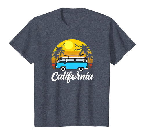 Retro Van Life California Vintage Sunset 70s Surfer Dark T-Shirt