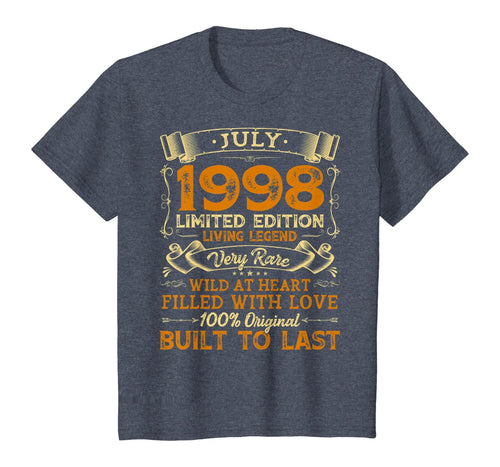 Vintage 22nd Birthday July 1998 Shirt 22 Years Old Gift T-Shirt