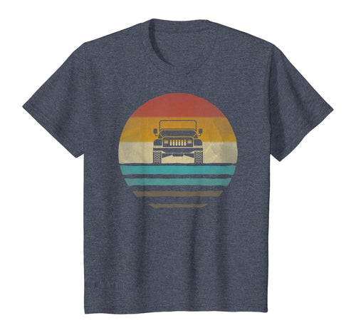 Retro Vintage Sunset 4x4 Car Off Road Wave Men Women Gift T-Shirt