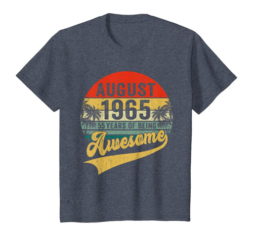 Vintage Retro August 1965 55th Birthday Gifts 55 Years Old T-Shirt