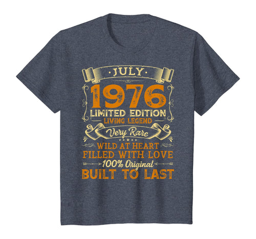 Vintage 44th Birthday July 1976 Shirt 44 Years Old Gift T-Shirt