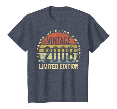 12 Year Old Gifts Vintage 2008 Limited Edition 12th Birthday T-Shirt