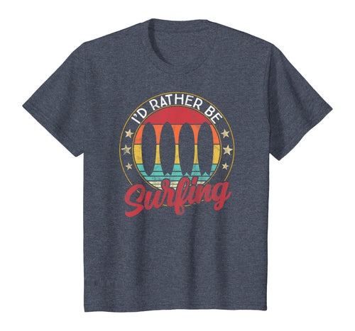 Surfer I'd Rather be Surfing. Vintage Surfboard - Surf T-Shirt