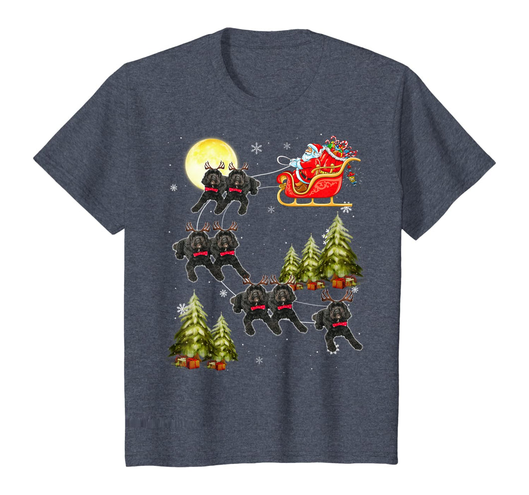 Cockapoo Reindeer Christmas Dog Riding Santa Xmas Gift T-Shirt