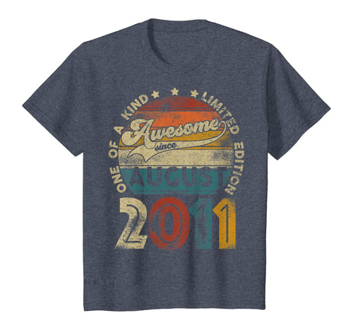 Vintage August 2011 Designs 9 Years Old 9th Birthday Gifts T-Shirt