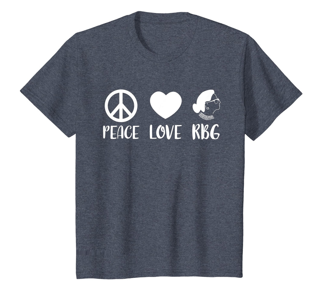 Ruth Bader Ginsburg T-Shirt Peace Love RBG Peace Sign Gifts
