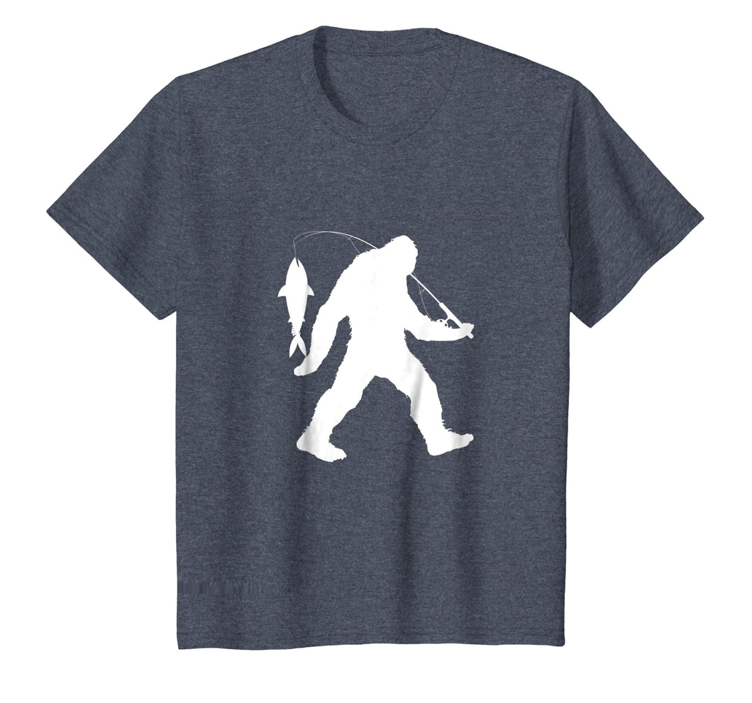Bigfoot Fishing Fisherman T-Shirt Funny Sasquatch Gift
