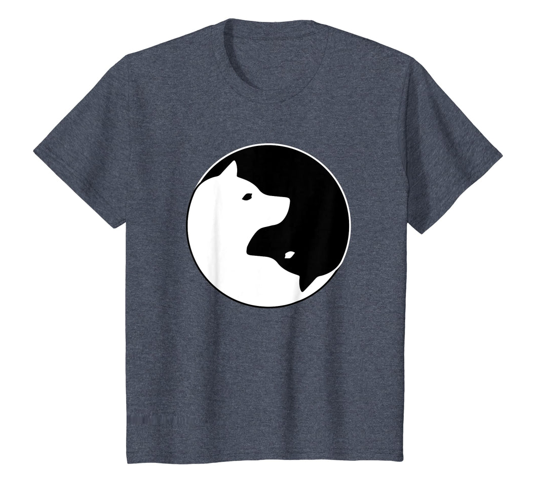 Cool Yin Yang Dog T-Shirt - Cute Shiba Inu Tee - Black White