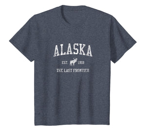 Alaska T-Shirt Vintage Sports Design Alaskan Moose Tee