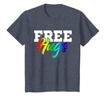 Load image into Gallery viewer, Rainbow Colors Free Hugs LGBT Funny Gift Tshirt
