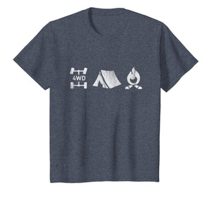 4WD Overland Explorer Tee 4x4 Tent Camp Fire T-Shirt