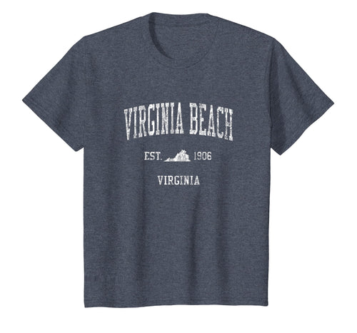 Virginia Beach VA T-Shirt Vintage Sports Design Tee