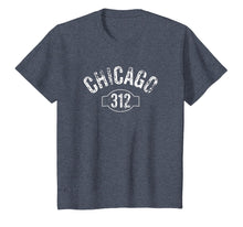 Load image into Gallery viewer, Chicago 312 Area Code T-Shirt Distressed Vintage Tee
