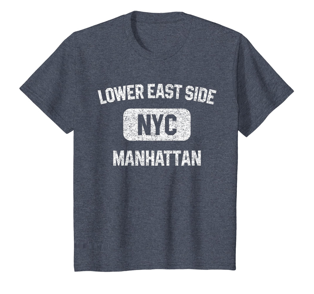 Lower East Side T Shirt - Gym Style Distressed White Print