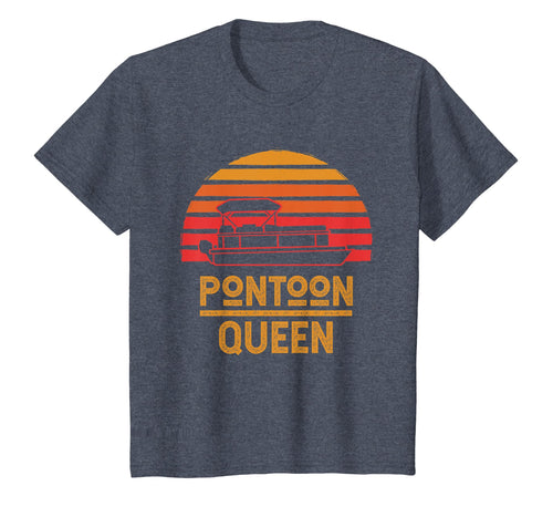 Vintage Pontoon Queen T-Shirt Women Funny Boating Gift
