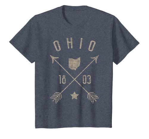 Vintage Ohio Shirt Home State Map Distressed Arrows