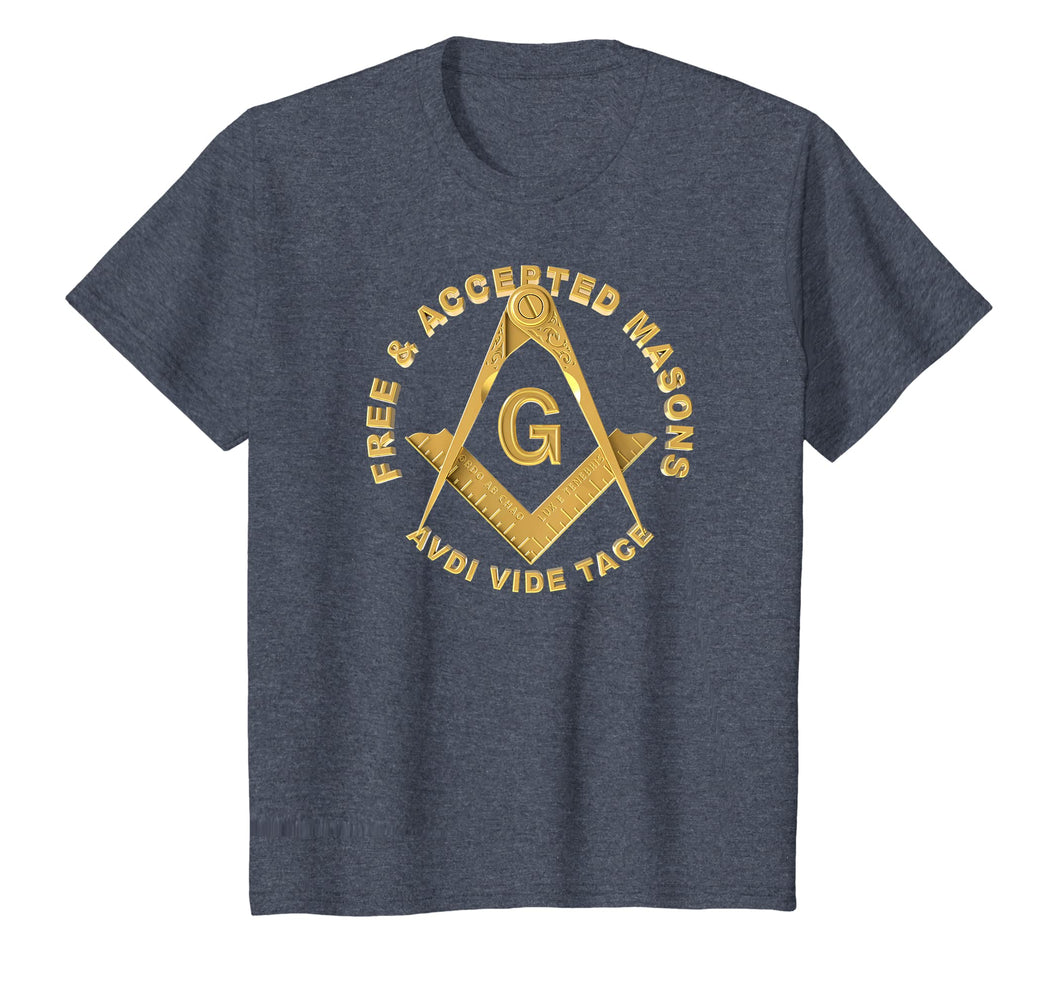 Masonic F & AM Masons Square & Compass Freemason T-Shirt