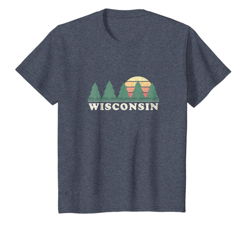 Wisconsin WI T-Shirt Vintage Graphic Tee Retro 70s Design