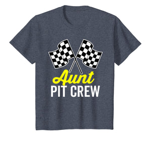 Aunt Pit Crew Shirt for Racing Party Costume (Dark)