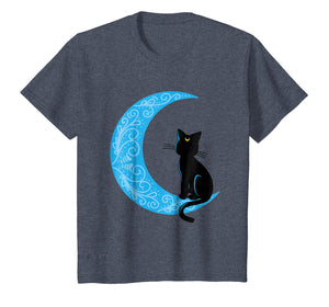 Black Cat Crescent Moon Sailor Mom T-Shirt