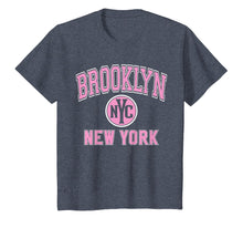 Load image into Gallery viewer, Brooklyn T Shirt - Varsity Style NYC Pink Print
