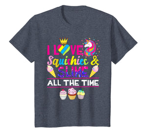 Love Squishies & Slime Time Rainbow Unicorn Narwhal T-Shirt