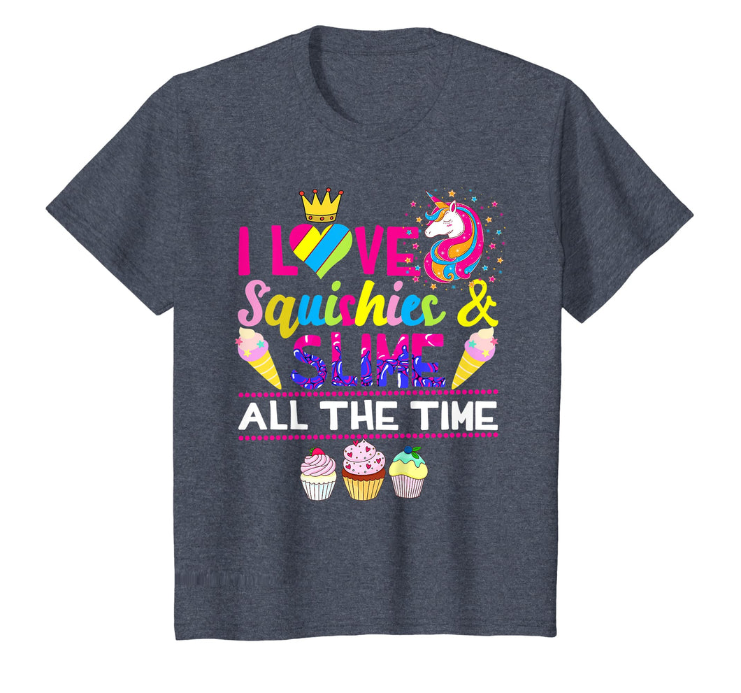 Love Squishies & Slime Time Rainbow Unicorn Narwhal T-Shirt