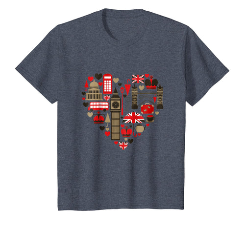 Vintage London Tshirt I Love Travel Wanderlust Union Jack