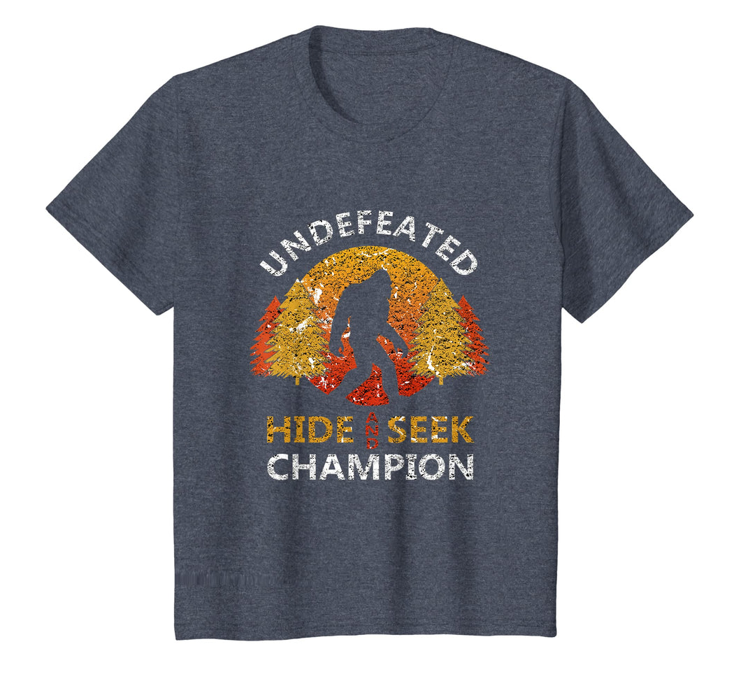 Hide and seek world champion bigfoot t shirts for men funny