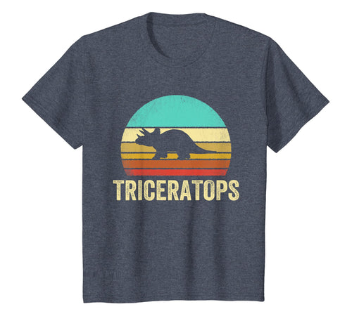 Vintage Triceratops Shirt Sunset Dinosaur