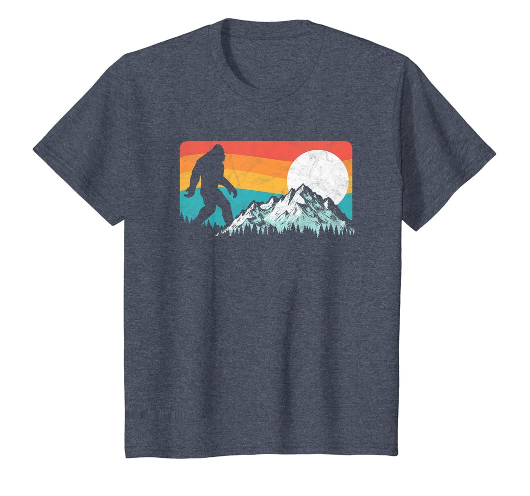 Retro Bigfoot Silhouette Rocky Mountains T-Shirt
