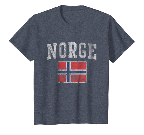 Vintage Norge Flag T-Shirt Norway Norwegian