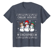 Load image into Gallery viewer, Chillin With My Snowmies Funny Ugly Christmas Pajama Xmas T-Shirt
