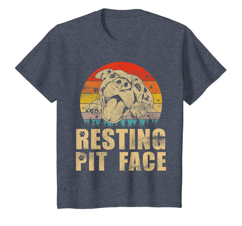 Vintage Pitbull Resting Pit Face - Funny Pitbull Lovers T-Shirt-135355