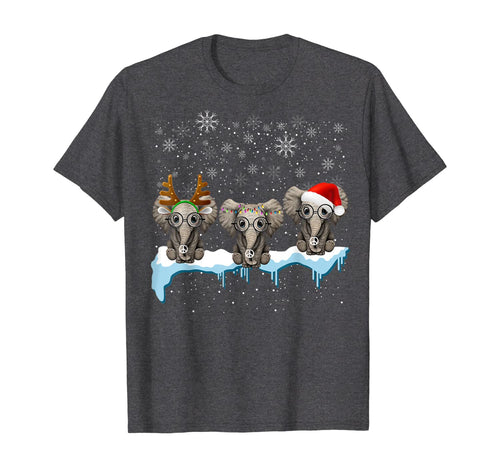 Christmas Pajama Three Hippie Elephants Costume Xmas gift T-Shirt