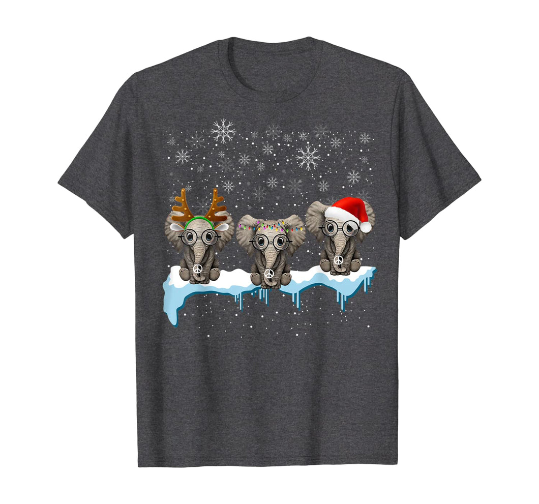Christmas Pajama Three Hippie Elephants Costume Xmas gift T-Shirt