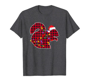 Christmas Red Plaid Buffalo Squirrel Xmas Pajamas Family T-Shirt