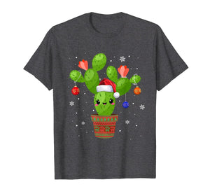 Cactus Christmas Tree Gift Santa Xmas Succulent Plant Lovers T-Shirt