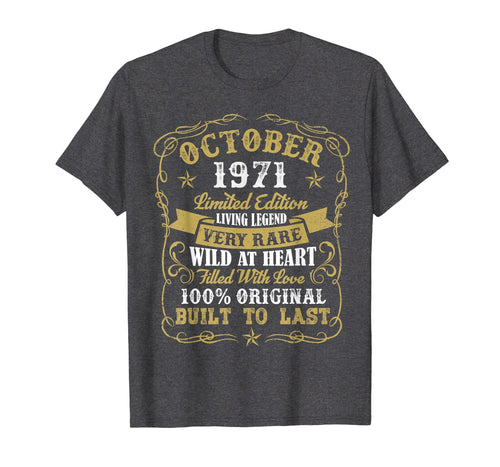 Vintage October Shirt 1971 Birthday Gift For 48 Yrs Old T-Shirt