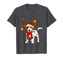 Load image into Gallery viewer, Santa jack russell gorgeous reindeer Light Christmas Lover T-Shirt
