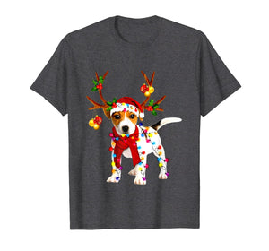 Santa jack russell gorgeous reindeer Light Christmas Lover T-Shirt