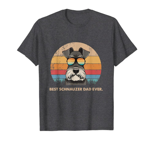 Dog Vintage Best Schnauzer Dad Ever - Fathers Day Gift T-Shirt-1279878