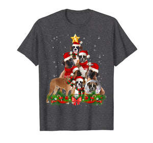 Boxer Christmas Tree Xmas Gift For Boxer Dog T-Shirt
