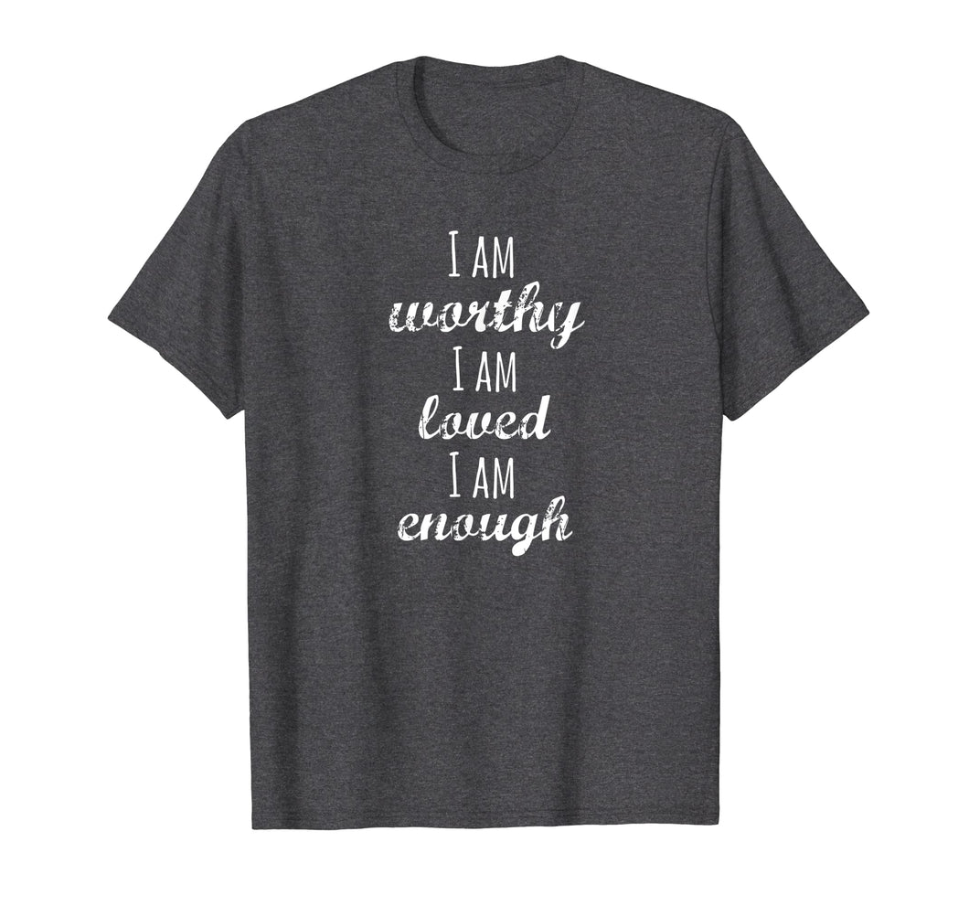 Women's I am Worthy T-Shirt Motivational Christian T Shirt