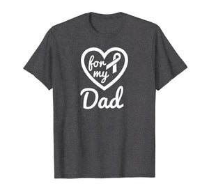 Lung Cancer Shirts for Dad Ribbon Heart Awareness Products