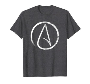 Atheism Symbol T-Shirt distressed Atheist