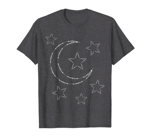 Vintage Ornaments Half Moon Stars - white T-Shirt