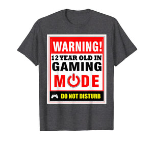 12th Birthday Gamer T-Shirt Boys Girls PC Gaming Tee Shirt