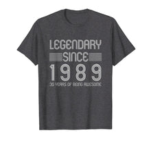 Load image into Gallery viewer, 30th Birthday T Shirt - 30 Years Of Being Awesome Since 1989
